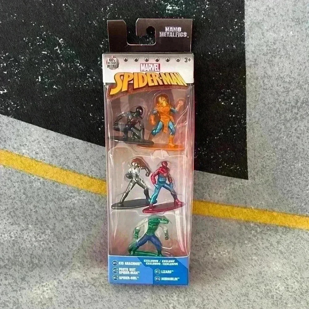Nano Metalfigs Marvel 5 Pack Miniature Diecast Figures, Spider-Man